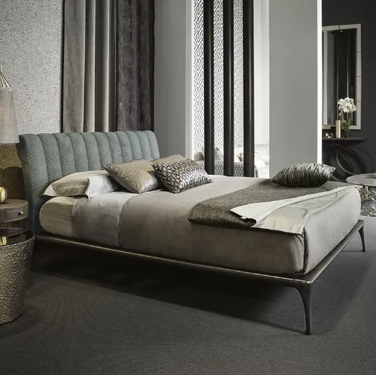 Quilted headboard bed Iseo by Cantori