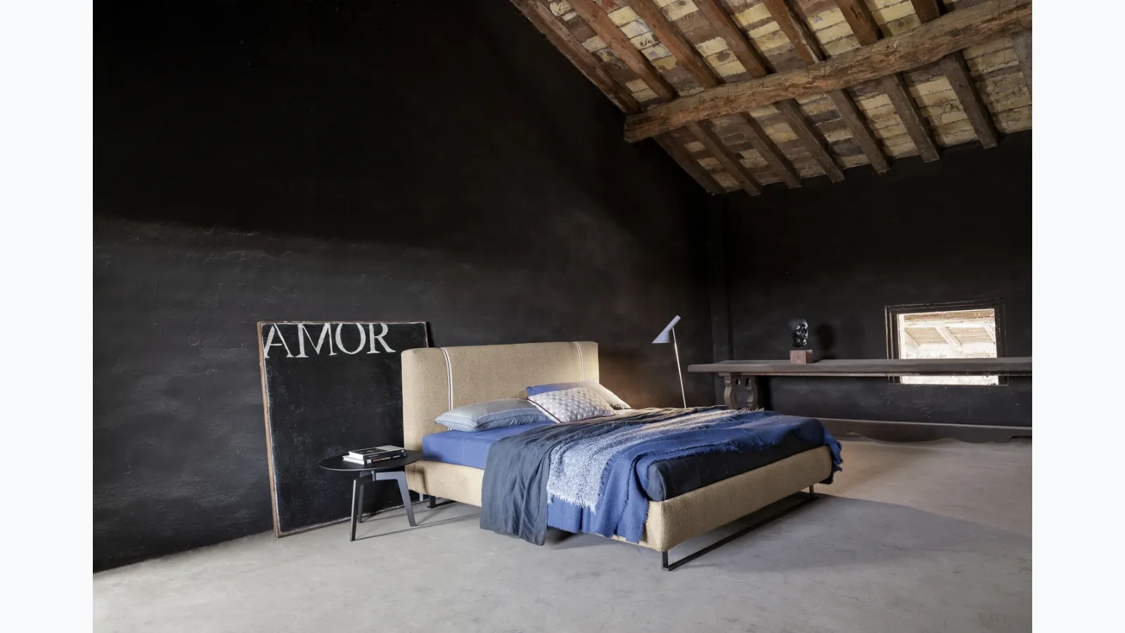 Bed with Island headboard by Flexteam