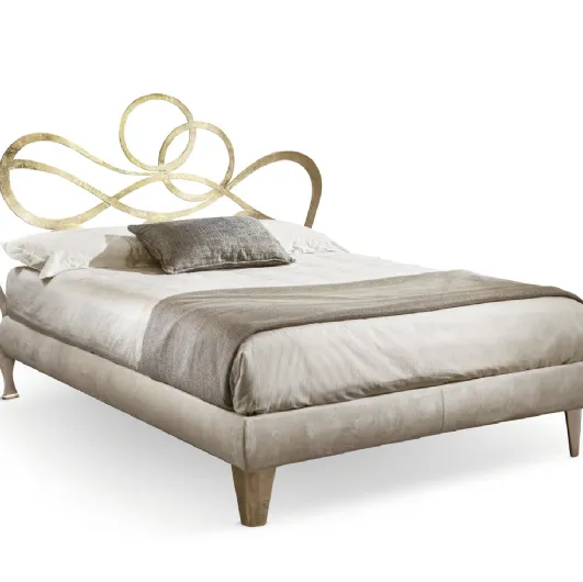 J'Adore Upholstered Bed with Wrought Iron Headboard by Cantori