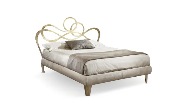 J'Adore Upholstered Bed with Wrought Iron Headboard by Cantori