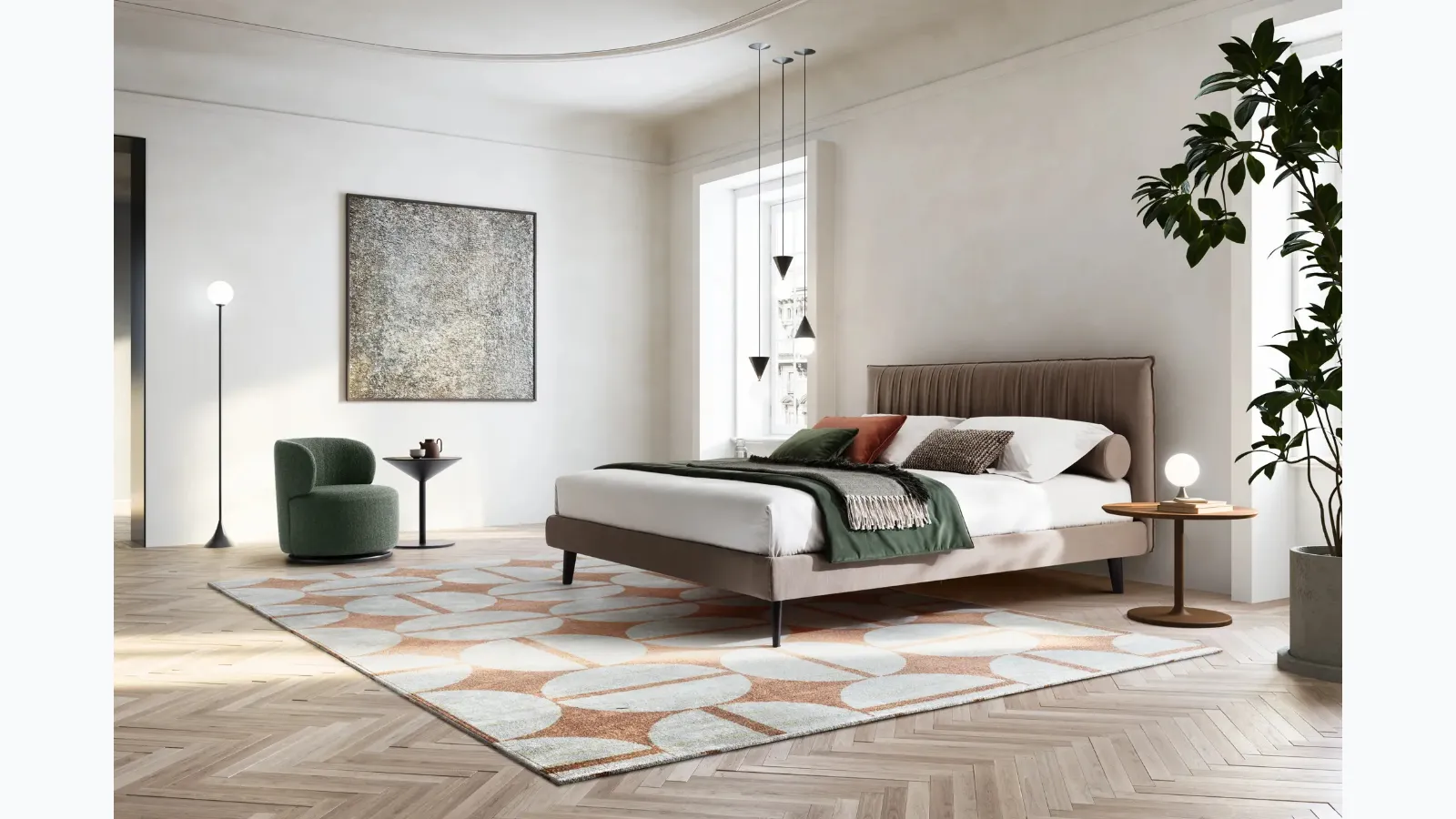Karen upholstered bed by Twils
