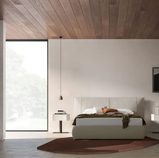 Lavinia Night 03 bed in faux leather by Orme.