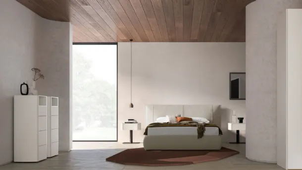 Lavinia Night 03 bed in faux leather by Orme.