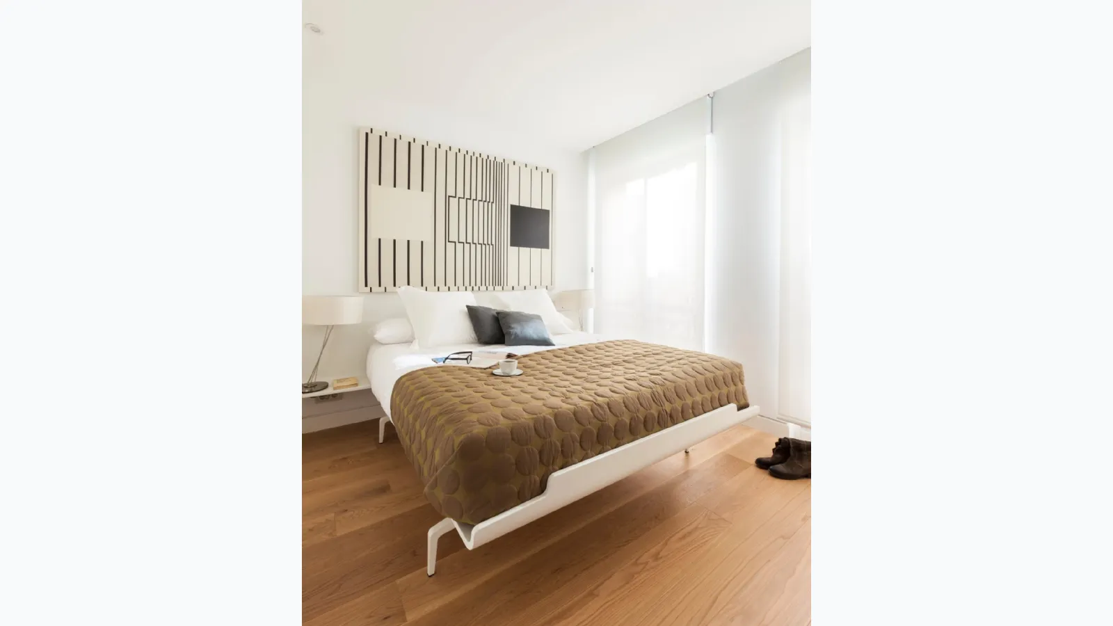 Wooden bed White by Alias
