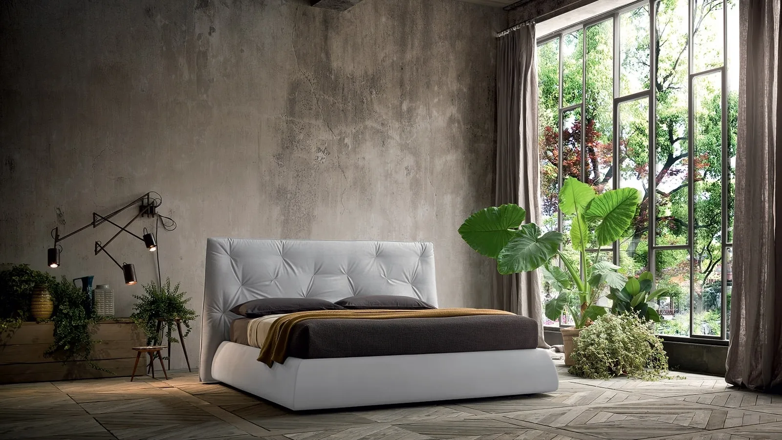 Bed with headboard Lenny by Felis