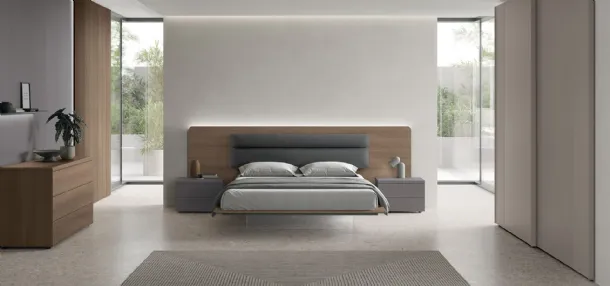 Leonardo bed with headboard by Tomasella.