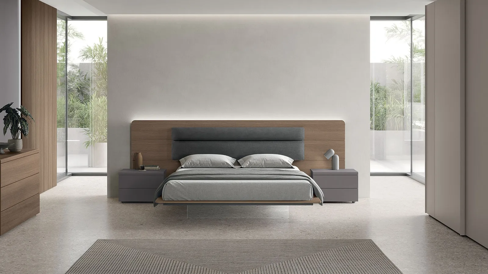 Leonardo bed with headboard by Tomasella.