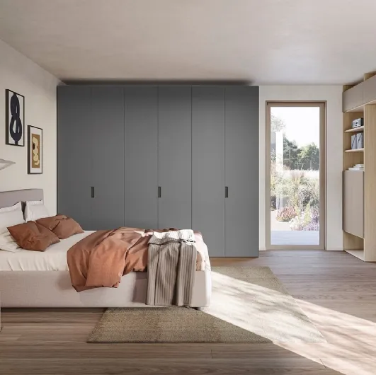 Bed in Line fabric by Colombini Casa.