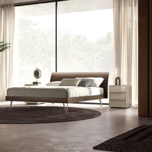 Night Loge Bed 34 in Cotto Orme material