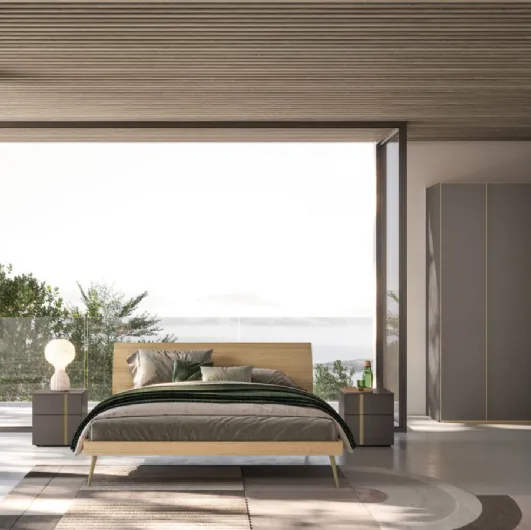 Night Loge Bed 35 in Rovere Oak by Orme