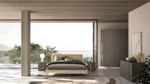 Night Loge Bed 35 in Rovere Oak by Orme