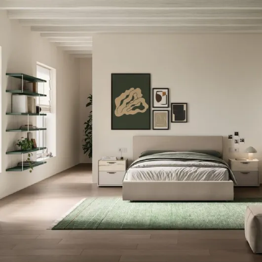 Fabric bed Lucas Night 10 by Orme