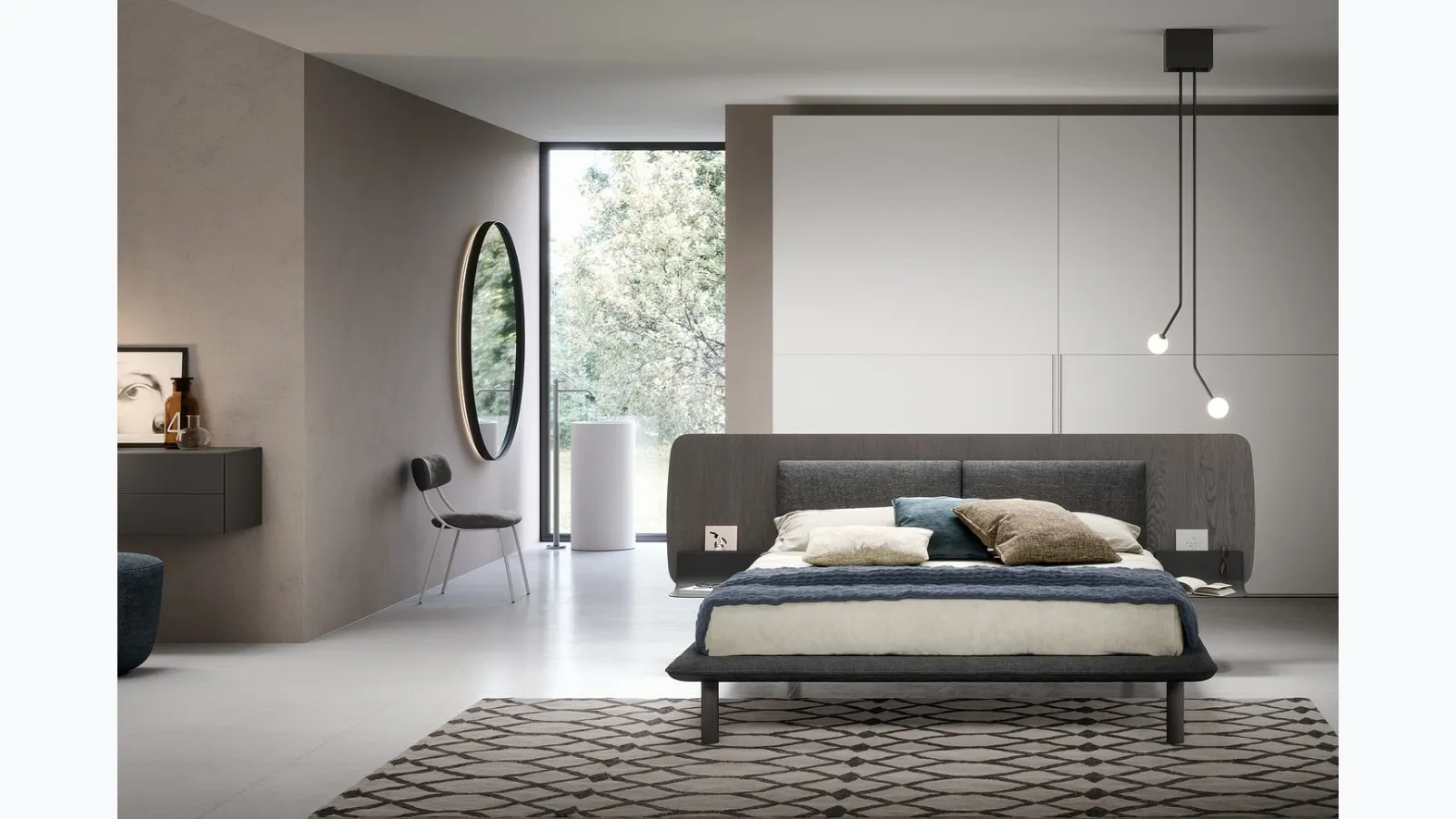 Matisse bed with Novamobili headboard.