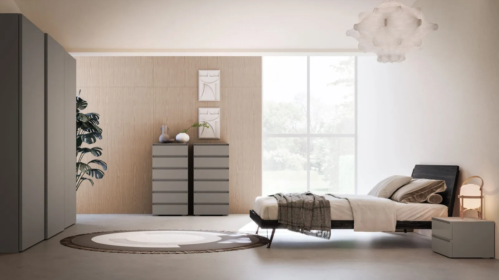 Miranda Night 29 bed in Carbon material by Orme.