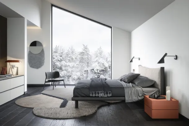 Mizu double bed by Novamobili