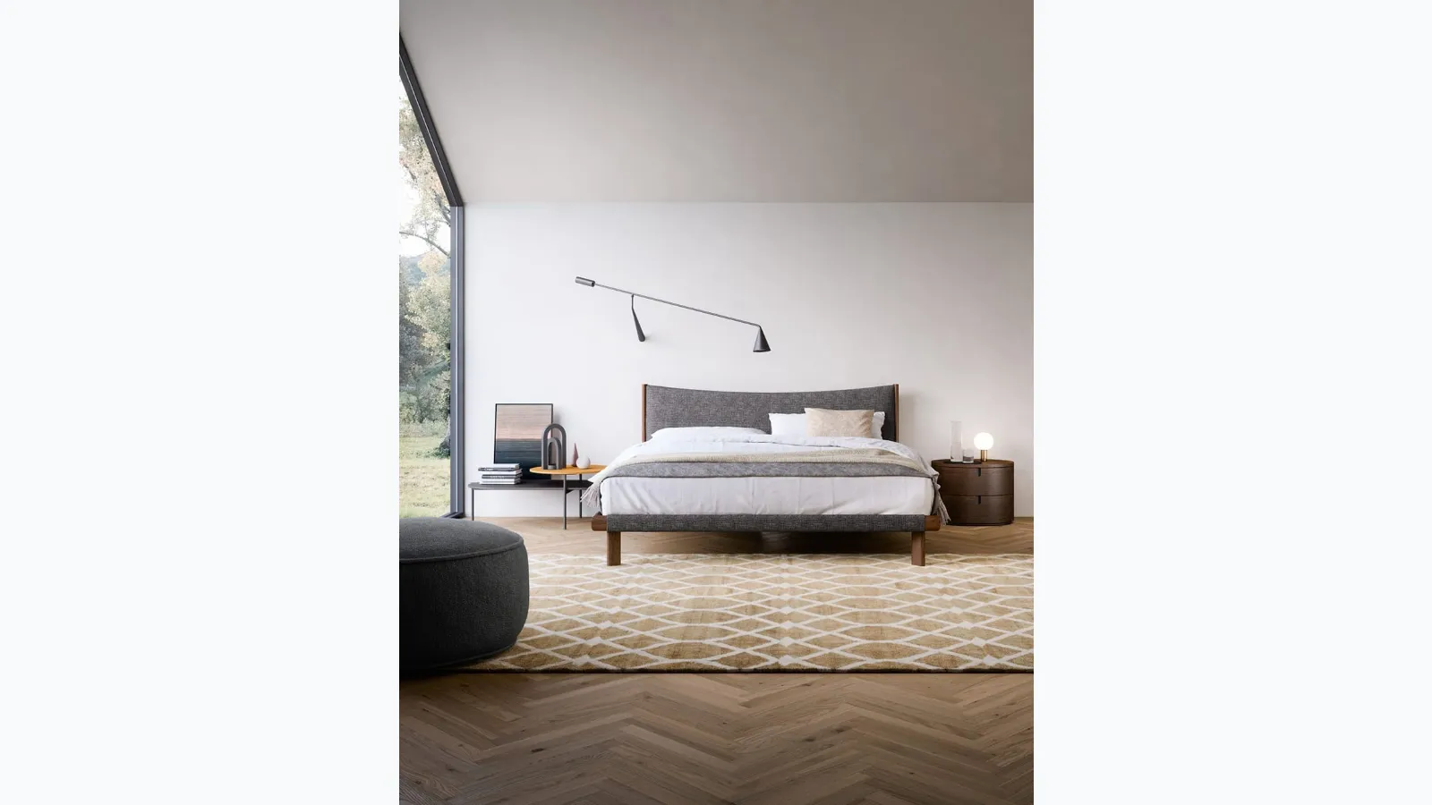 Mizu double bed by Novamobili