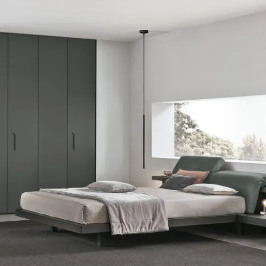 Bed with upholstered headboard Morfeo by Tomasella