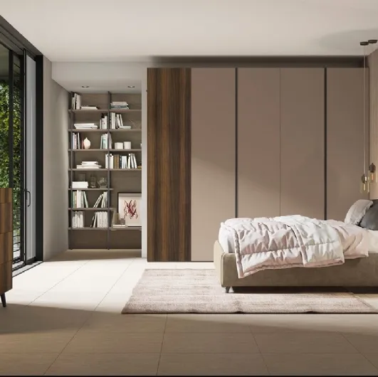 Bed with Narcissus headboard by Colombini Casa