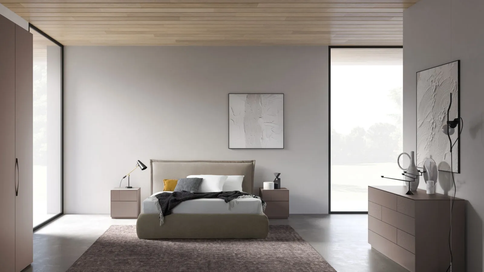 Nausicaa Night 26 bed with Orme headboard.