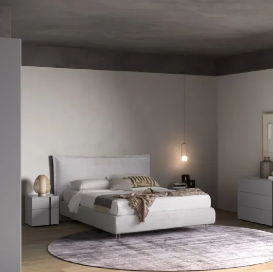 Nausicaa Night 27 upholstered fabric bed by Orme.