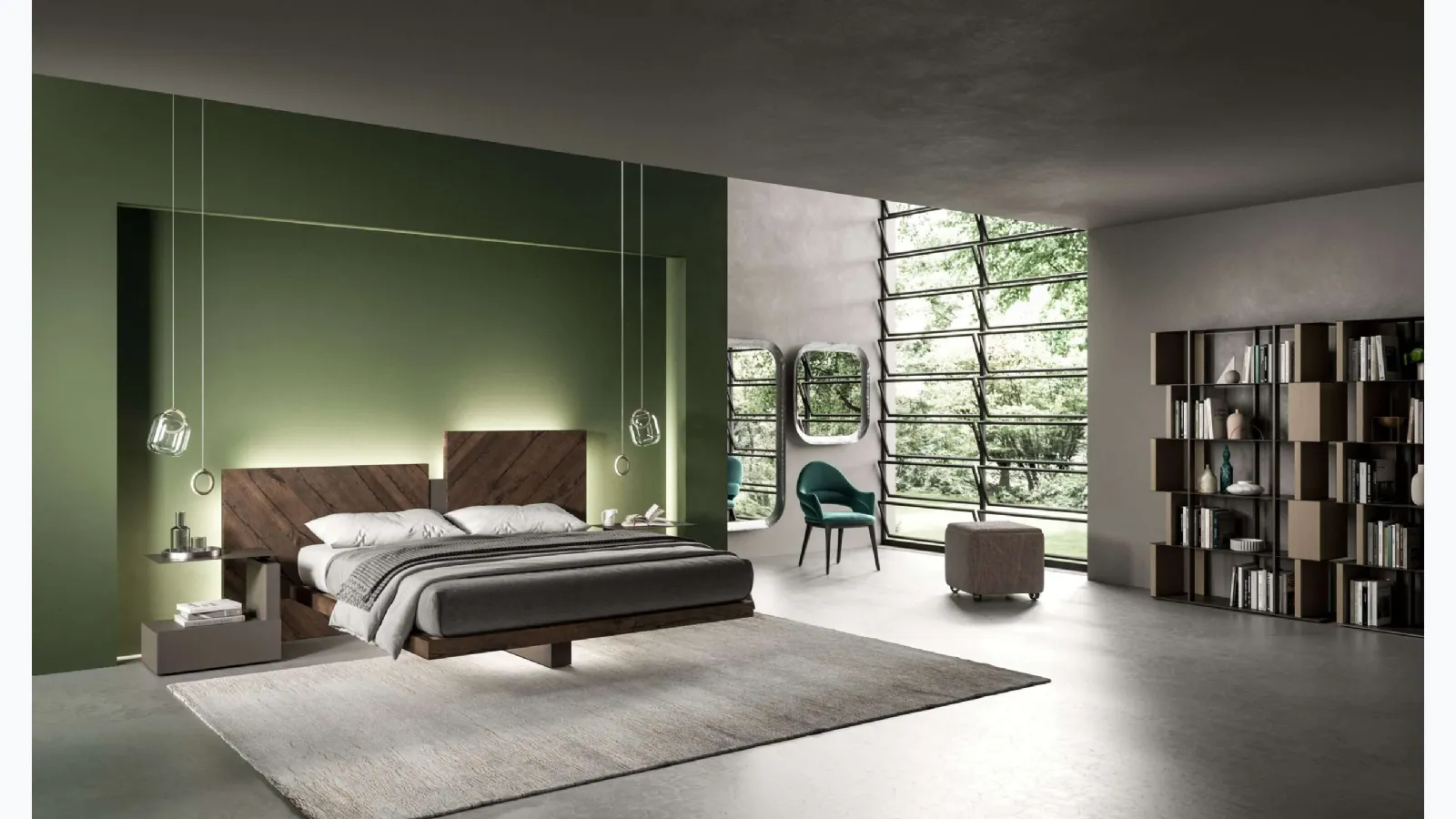 Nazarè storage bed by Ozzio