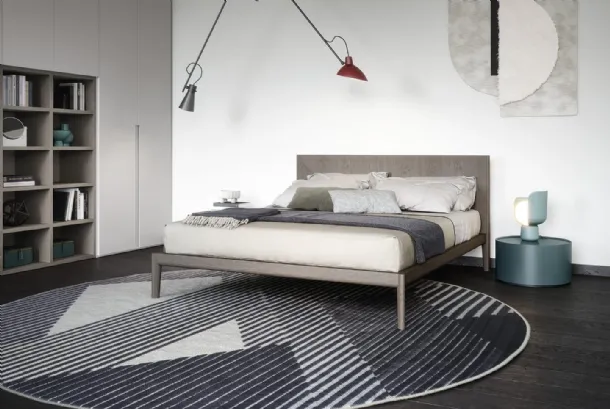 Oak Neos bed by Novamobili