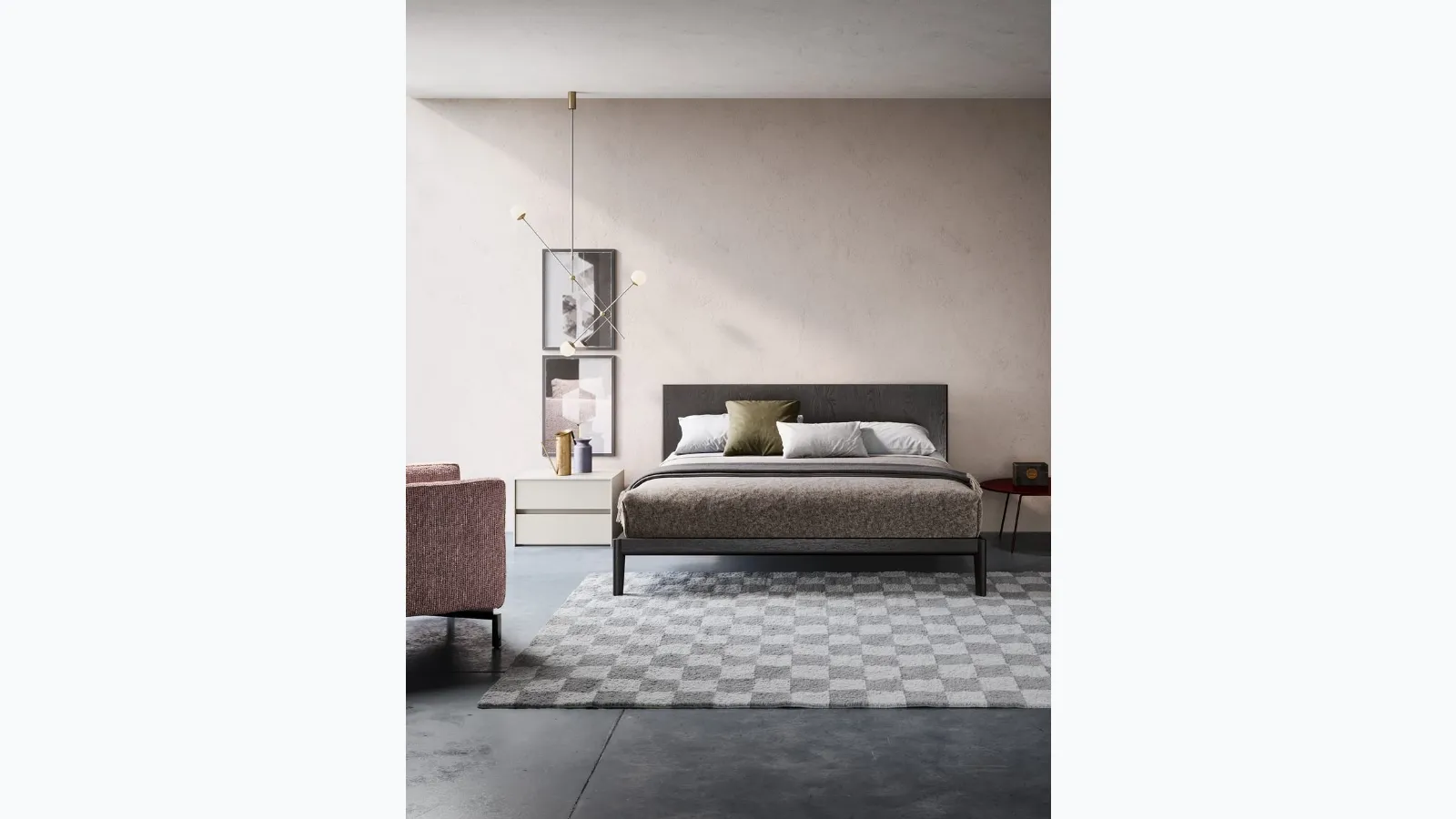 Neos Bed in Oak by Novamobili