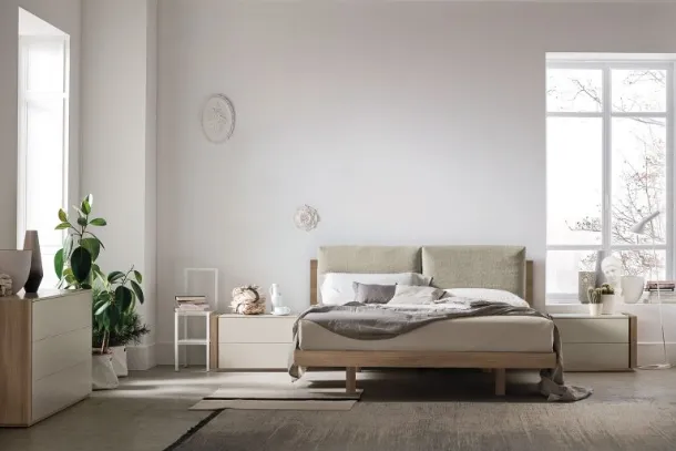 Nikki padded headboard Bed by Tomasella
