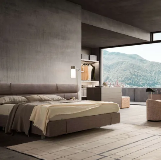 Fabric bed Niobe by Presotto