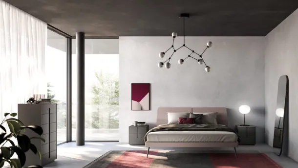 I read Ofelia Night 17 bed in matt lacquered Ortensia by Or