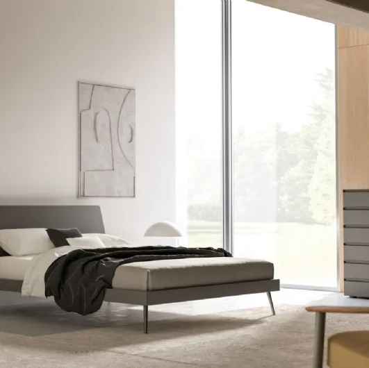 Olivia Night 25 Bed in matt lacquered tuff by Orme