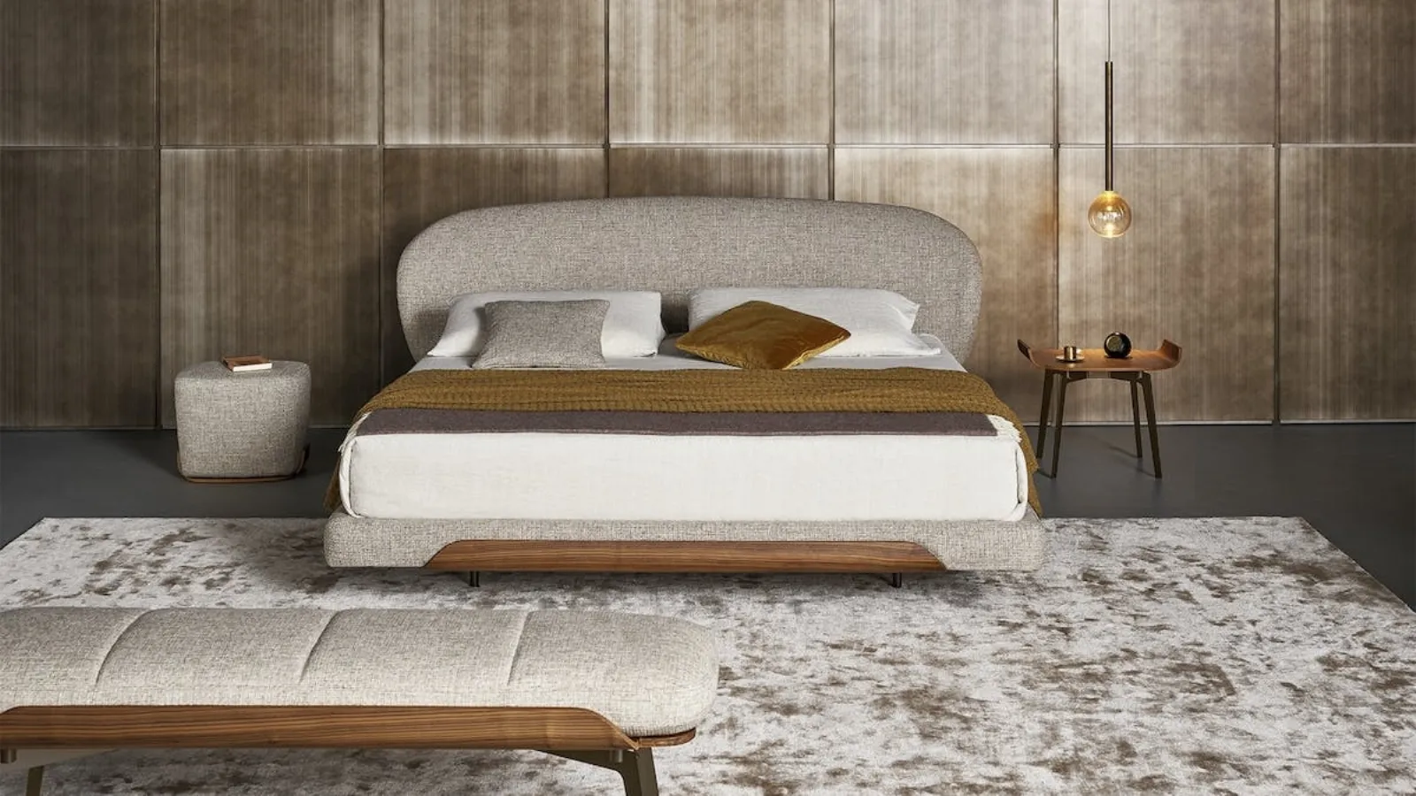 Bed with headboard Olos Bed by Bonaldo.