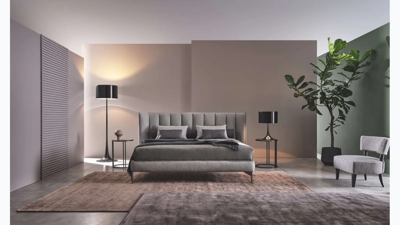 Double bed with headboard Opéra by Twils