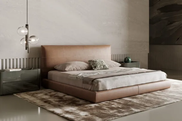 Leather Oris Bed by Bonaldo