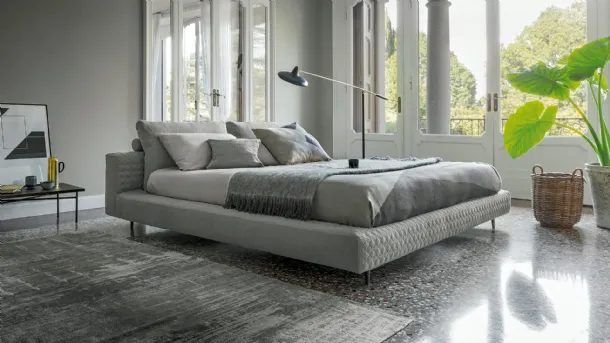 Bonaldo's Owen upholstered fabric bed.