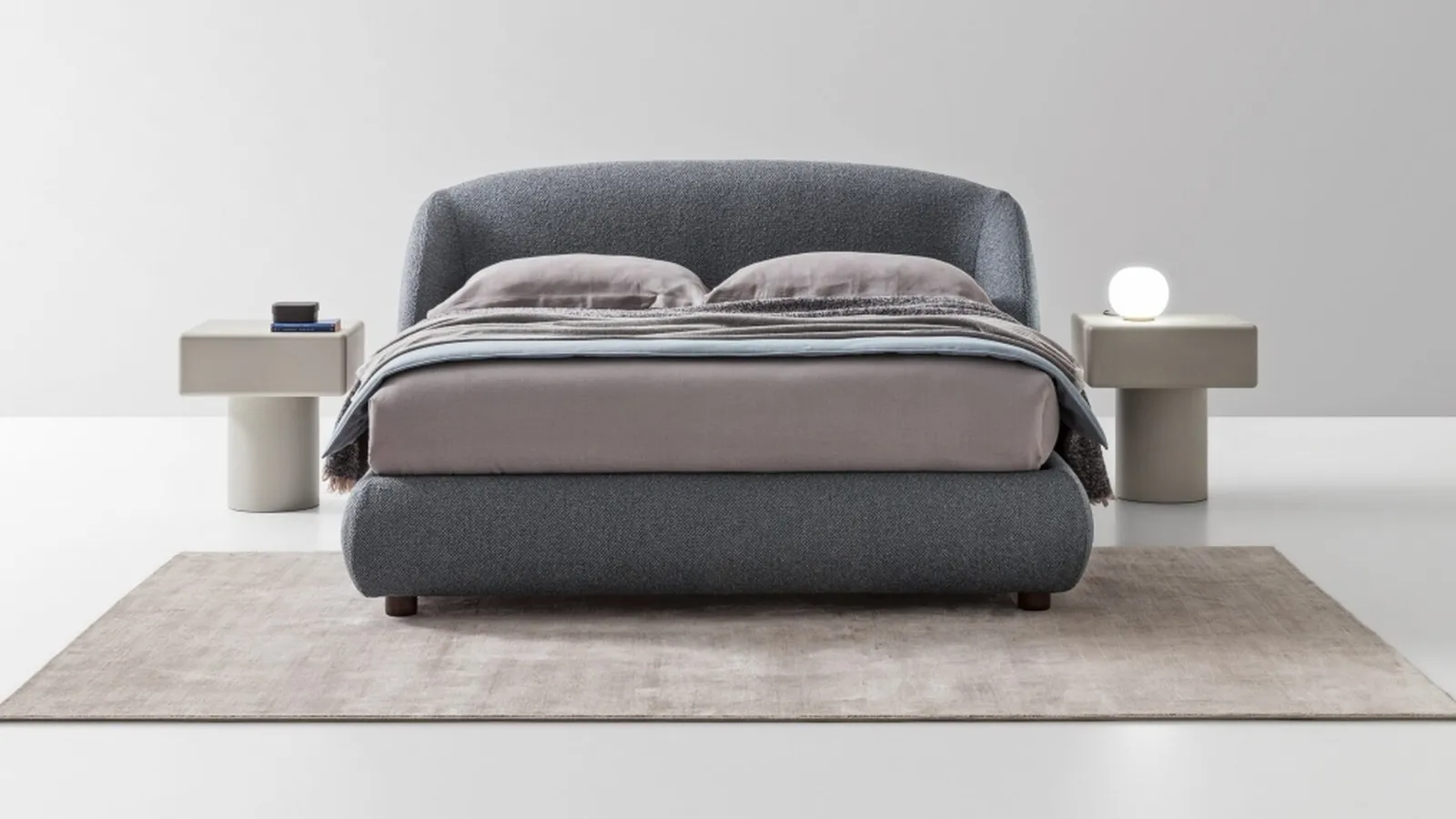 Upholstered Pacific bed by Ditre Italia.