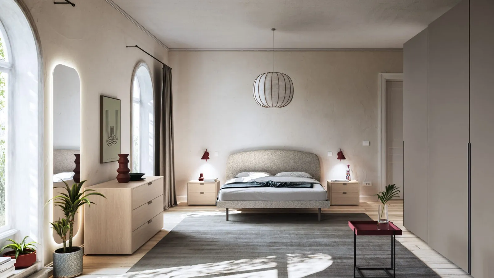 Upholstered fabric bed Park Night 22 by Orme.