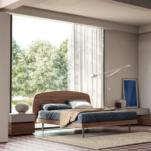 Bed with Park Night 22 headboard by Orme