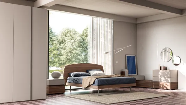 Bed with Park Night 22 headboard by Orme