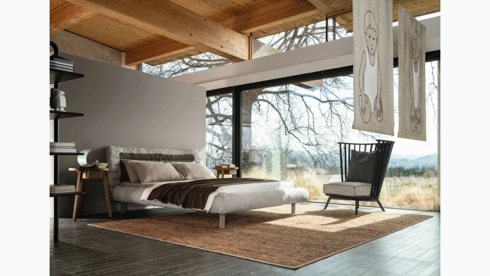 Gervasoni's Plumeau fabric bed.