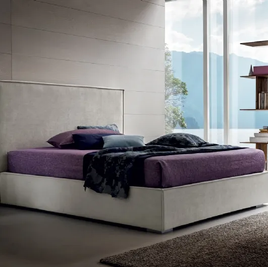 Fabric bed with Rick headboard by Felis