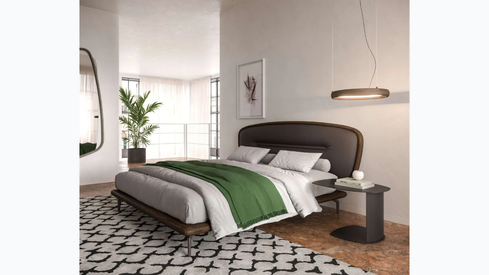 Leather bed Romance by Ozzio.