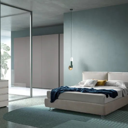 Sally Night 31 upholstered bed in  Orme fabric.