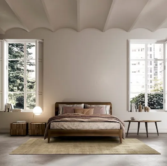 Bed with Sector headboard by Colombini Casa.
