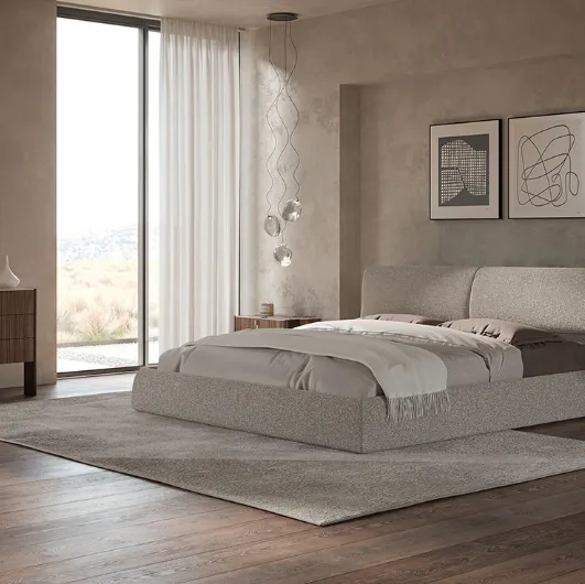 Cattelan Italia's upholstered fabric bed Simon.