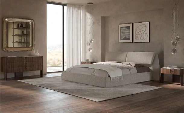 Cattelan Italia's upholstered fabric bed Simon.