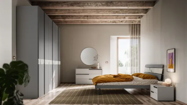 Bed with headboard Sogno Night 05 by Orme.