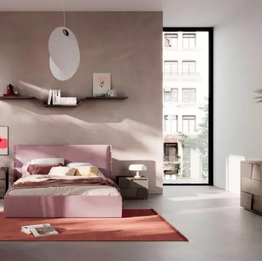 Upholstered fabric bed Talk by Orme.