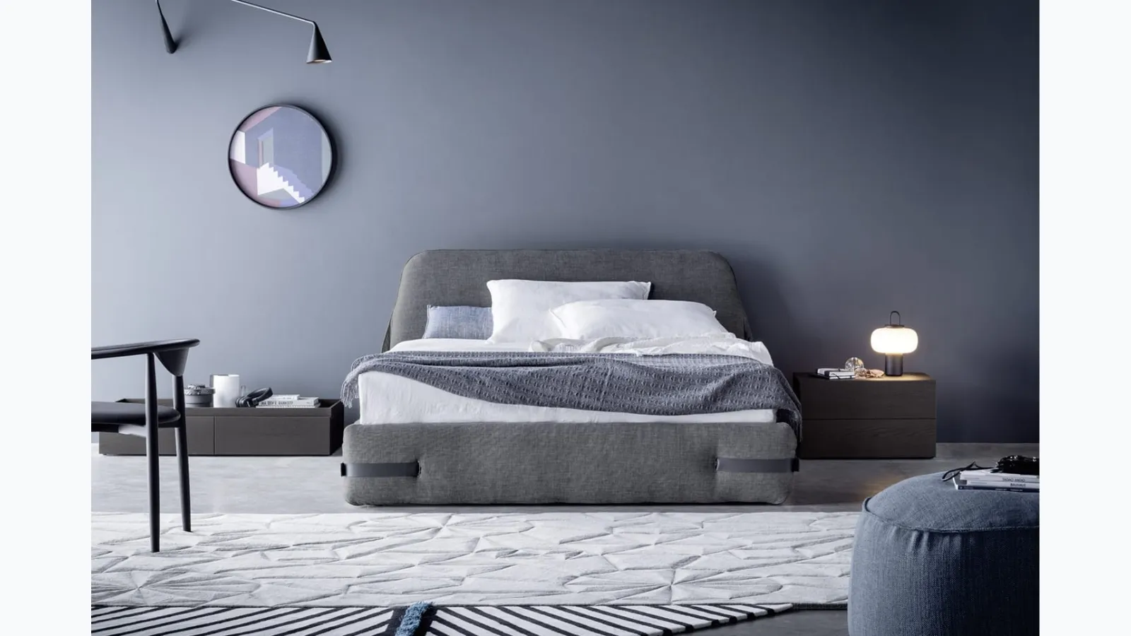 Tape bed with storage box by Novamobili.