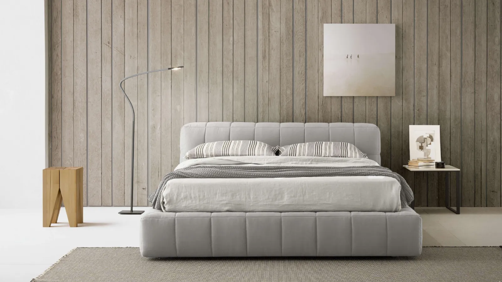 Padded bed Terence by Valentini